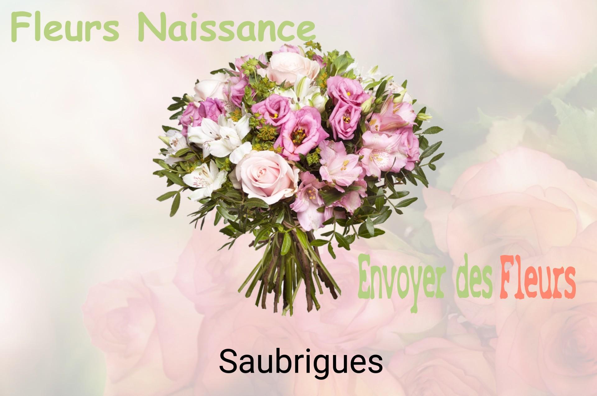 Bouquet de fleurs de naissance livré à Saubrigues